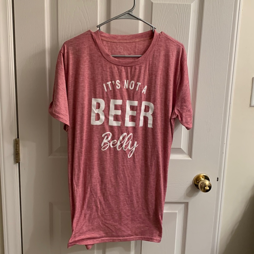 It’s not a beer belly maternity shirt